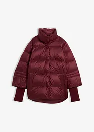 Péřová bunda s recyklovaným prachovým peřím a pletenými rukávy, bonprix