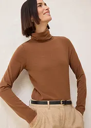 Rolákové tričko s podílem vlny, bonprix