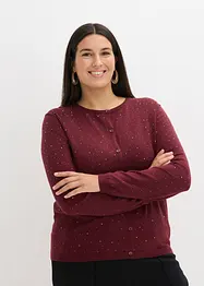 Pletený kabátek se třpytivými kamínky, bonprix