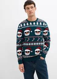 Svetr s norským vzorem a recyklovanou bavlnou, bonprix