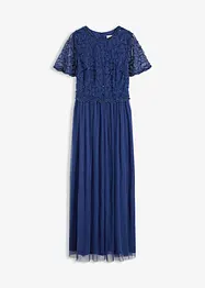 Dlouhé šaty z jemného tylu, s pajetkovou výšivkou, bonprix