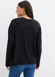 Triko s dlouhým rukávem, z čisté organické bavlny, bonprix