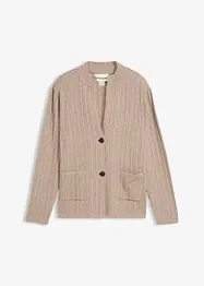 Svetr na zapínání z jemné pleteniny, bonprix