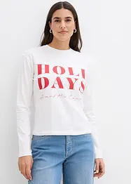 Tričko s dlouhým rukávem, ze směsi s organickou bavlnou, bonprix