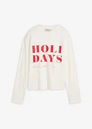 Tričko s dlouhým rukávem, ze směsi s organickou bavlnou, bonprix