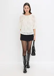 Halenka bez zapínání, se strukturovaným květinovým vzorem, bonprix