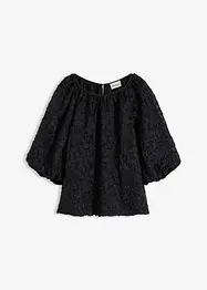 Halenka bez zapínání, se strukturovaným květinovým vzorem, bonprix