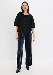 Halenka bez zapínání, se strukturovaným květinovým vzorem, bonprix