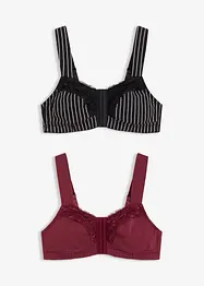 Podprsenka bez kostic, s předním zapínáním (2 ks v balení), bonprix