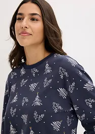 Pyžamo z čisté bavlny, se třpytivým potiskem, bonprix