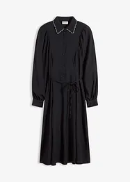 Midi šaty s aplikací z perliček, bonprix