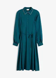 Midi šaty s aplikací z perliček, bonprix