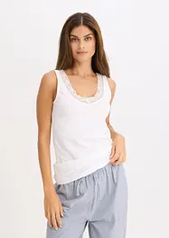 Spodní košilka s organickou bavlnou a krajkou (2 ks v balení), bonprix