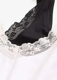 Spodní košilka s organickou bavlnou a krajkou (2 ks v balení), bonprix