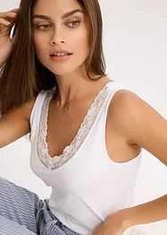 Spodní košilka s organickou bavlnou a krajkou (2 ks v balení), bonprix