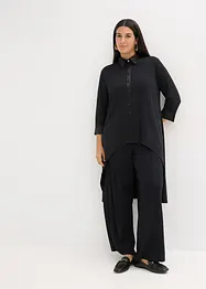 Žerzejová halenka se saténovými aplikacemi, bonprix