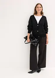 Pletený kabátek ze splývavé viskózové směsi, bonprix