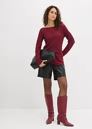 Tričko s dlouhým rukávem, z krajky, bonprix