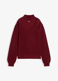 Svetr z hrubé pleteniny s prostřihy, bonprix