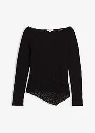 Tričko s dlouhým rukávem, z krajky, bonprix