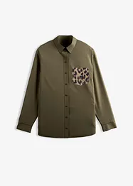 Oversize košile s kontrastní kapsou, bonprix