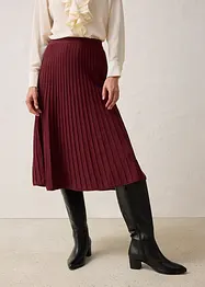 Pletená sukně s vlnou merino, bonprix