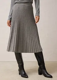 Pletená sukně s vlnou merino, bonprix