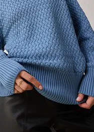 Svetr s rolákovým límcem a s vlnou merino, bonprix