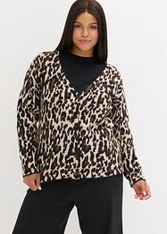 Pletený žakárový kabátek, bonprix