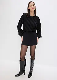 Halenka bez zapínání, s ozdobenými třásněmi, bonprix