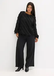 Halenka bez zapínání, s ozdobenými třásněmi, bonprix