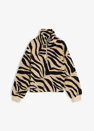 Oversize mikina z medvídkového flísu, bonprix