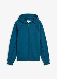 Mikina na zapínání s kontrastními detaily, z čisté bavlny, bonprix