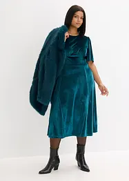 Midi šaty z měkkého sametu, bonprix