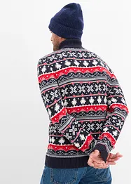 Svetr s norským vzorem a rolákovým límcem, bonprix