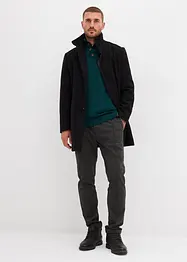 Svetr s límečkem na zapínání, s čistou bavlnou, bonprix