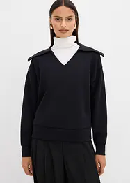 Mikina se širokým límcem, z viskózové směsi, bonprix