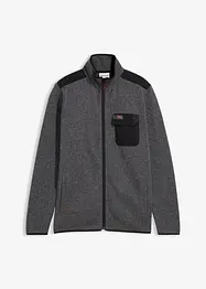 Svetr na zapínání z pleteného flísu, bonprix