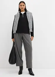 Svetr s límečkem na zip, z viskózové směsi, bonprix