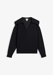 Mikina se širokým límcem, z viskózové směsi, bonprix