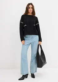 Svetr z hrubé pleteniny s copánkovým vzorem, bonprix