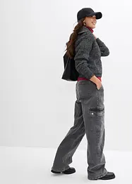 Svetr s límcem na zip, z měkké vlněné směsi, bonprix