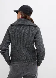 Svetr s límcem na zip, z měkké vlněné směsi, bonprix