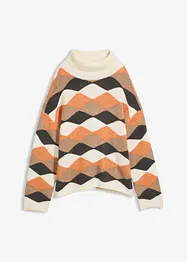 Rolákový svetr se vzorem, bonprix