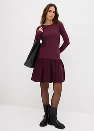 Úpletové šaty s balónovou sukní, bonprix