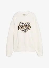 Oversize mikina z bavlněné směsi, bonprix