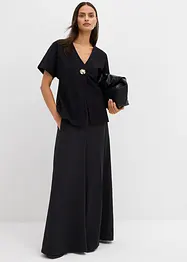 Pohodlná vesta z materiálu Punto di Roma, s ozdobným knoflíkem, bonprix