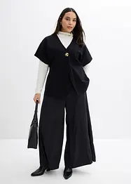 Pohodlná vesta z materiálu Punto di Roma, s ozdobným knoflíkem, bonprix