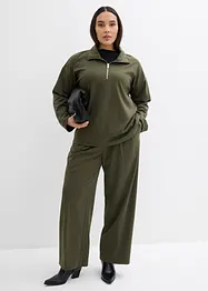 Kalhoty se záhyby v pase, ze směsi s viskózou, bonprix