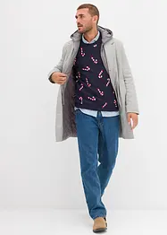 Svetr z jemné pleteniny s vánočním motivem, bonprix